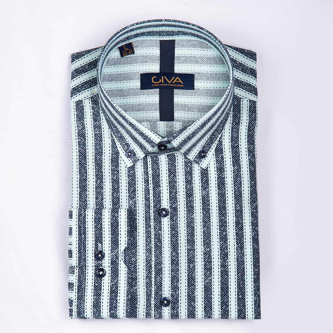 پیراهن چاپی راه راه 1368 - Thumbnail 2